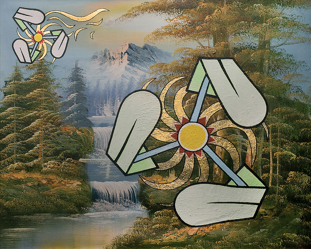 Natural Mystic / 40x50cm / 2012 / oil on canvas, golden leaf Natural Mystic / 40x50cm / 2012 / oil on canvas, golden leaf